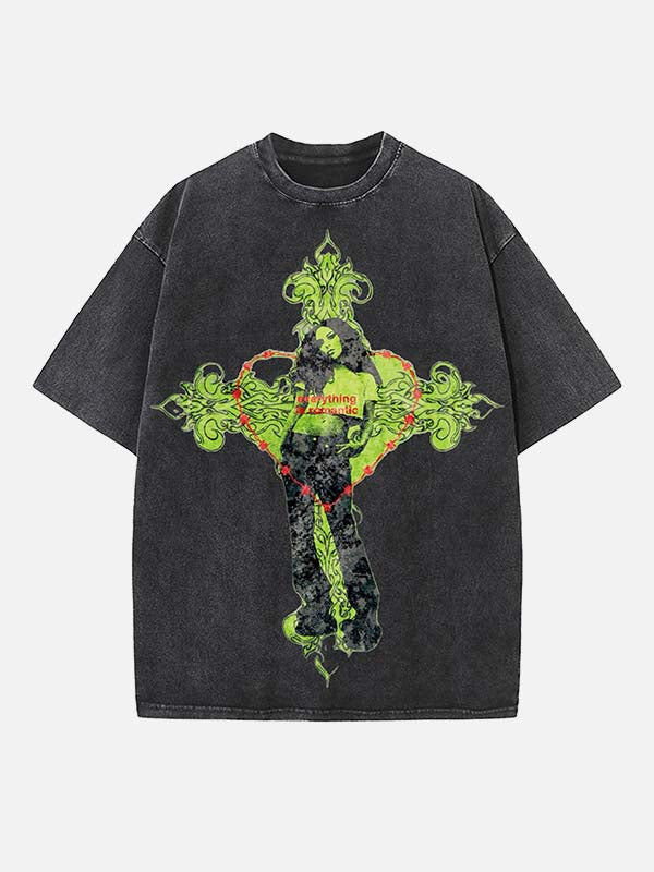 Charli xcx Print Round Neck T-shirt