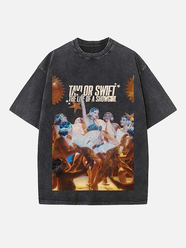 Taylor Swift Print Round Neck T-shirt