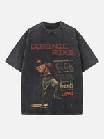 Dominic Fike Print Round Neck T-shirt