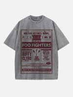 Foo Fighters Print Round Neck T-shirt