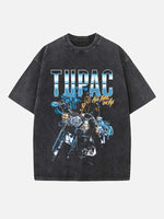2Pac Print Round Neck T-shirt