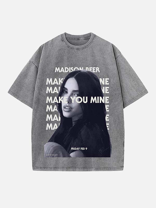 Madison Beer Print Round Neck T-shirt