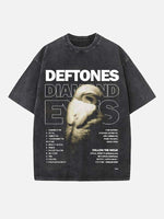 Deftones Print Round Neck T-shirt