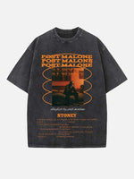 Post Malone Print Round Neck T-shirt