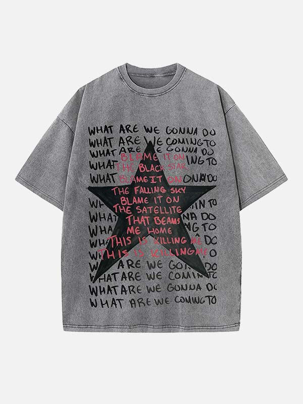 Radiohead Print Round Neck T-shirt