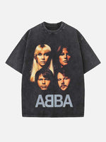 ABBA Print Round Neck T-shirt