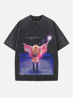 Taylor Swift Print Round Neck T-shirt
