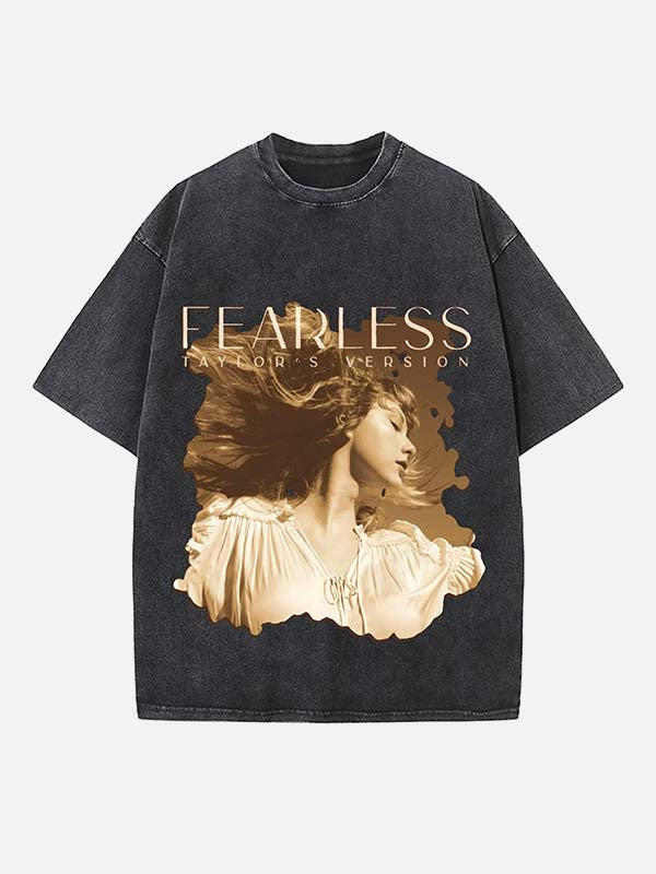 Taylor Swift Print Round Neck T-shirt