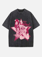 Halsey Print Round Neck T-shirt