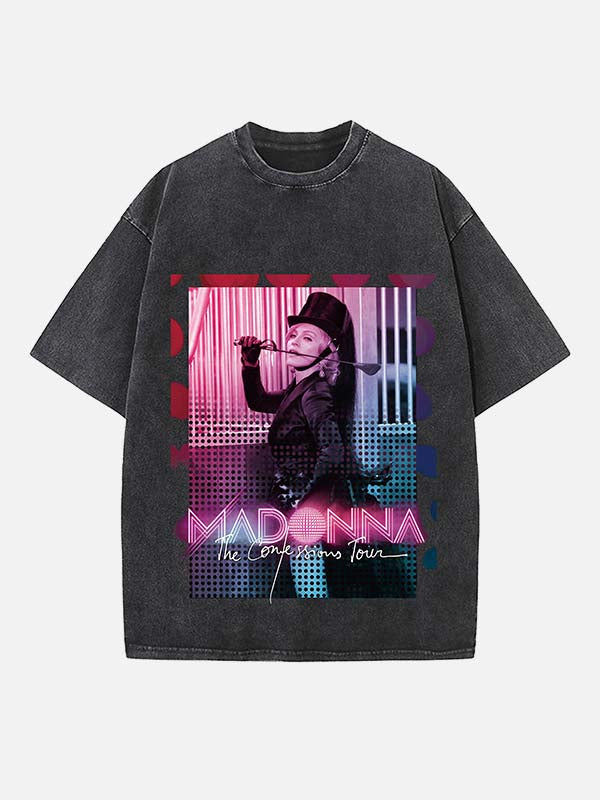 Madonna Print Round Neck T-shirt