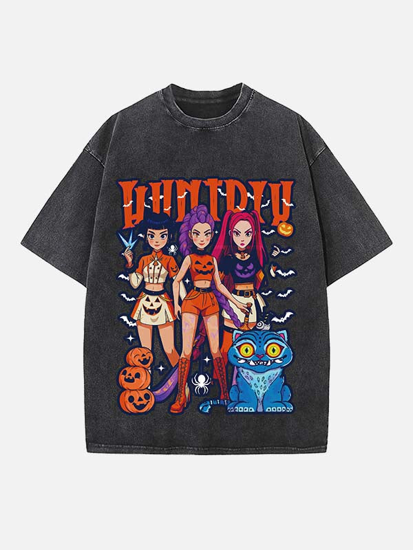 HUNTR/X Print Round Neck T-shirt