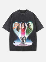 Sabrina Carpenter & Billie Eilish & Chappell Roan Print Round Neck T-shirt
