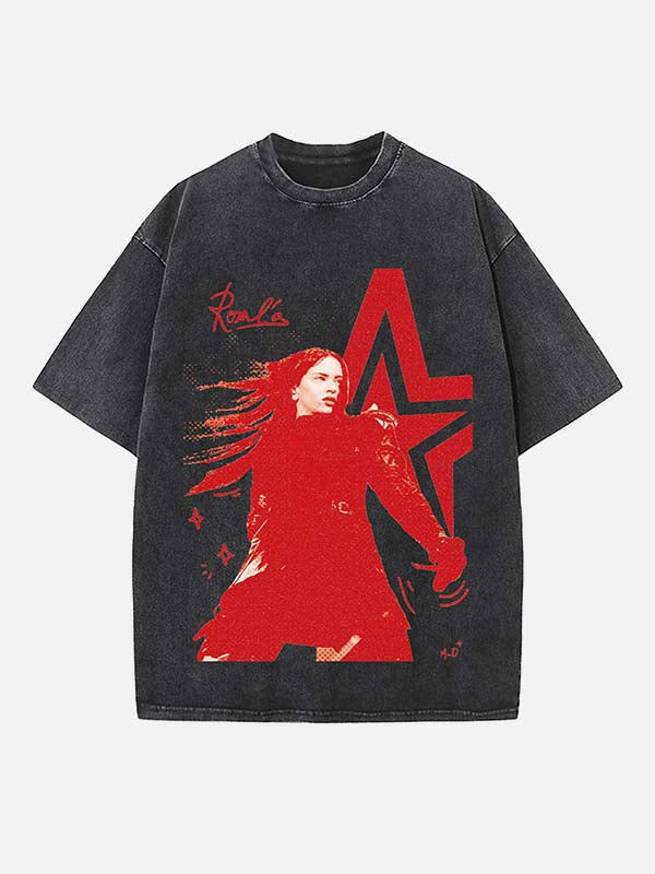 Rosalía Print Round Neck T-shirt