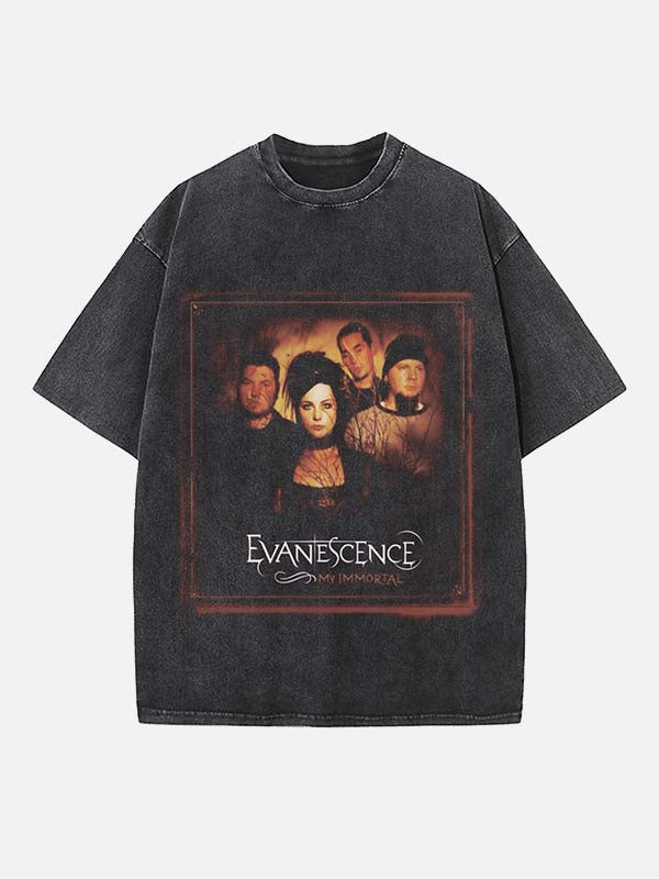 Evanescence Print Round Neck T-shirt