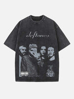 Deftones Print Round Neck T-shirt