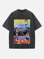 Miley Cyrus Print Round Neck T-shirt