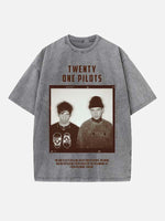 Twenty One Pilots Print Round Neck T-shirt
