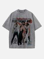 Fleetwood Mac Print Round Neck T-shirt