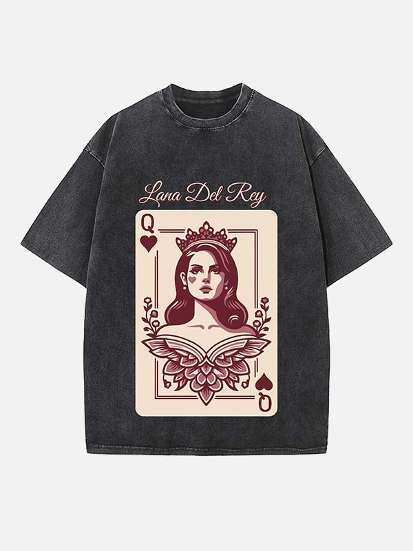 Lana Del Rey Print Round Neck T-shirt