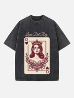 Lana Del Rey Print Round Neck T-shirt