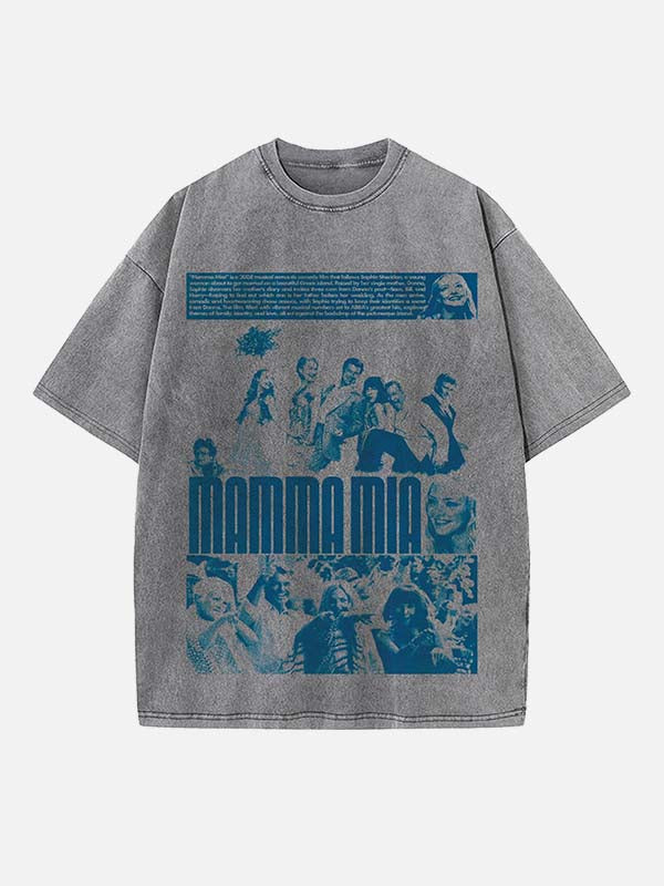 ABBA Print Round Neck T-shirt