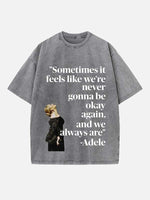 Adele Print Round Neck T-shirt