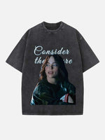 Billie Eilish Print Round Neck T-shirt