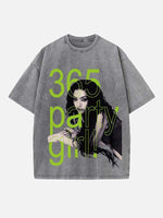 Charli xcx Print Round Neck T-shirt