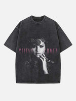 Selena Gomez Print Round Neck T-shirt
