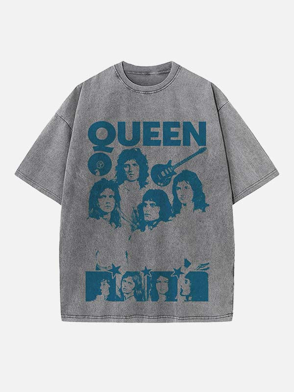 Queen Print Round Neck T-shirt