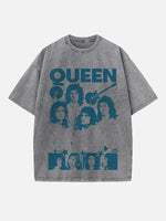 Queen Print Round Neck T-shirt