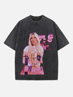 Karol G Print Round Neck T-shirt