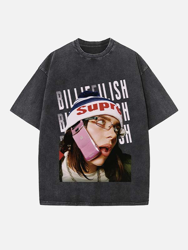 Billie Eilish Print Round Neck T-shirt