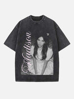 Madison Beer Print Round Neck T-shirt