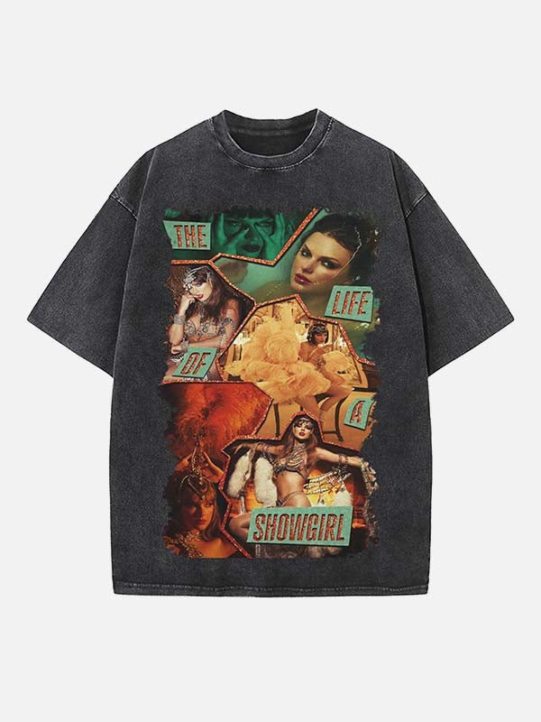 Taylor Swift Print Round Neck T-shirt