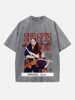 Chappell Roan Print Round Neck T-shirt