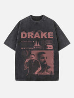 Drake Print Round Neck T-shirt