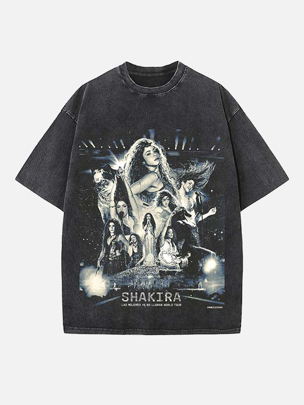 Shakira Print Round Neck T-shirt
