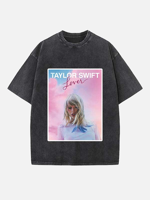 Taylor Swift Print Round Neck T-shirt