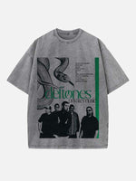 Deftones Print Round Neck T-shirt