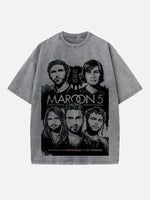 Maroon 5 Print Round Neck T-shirt