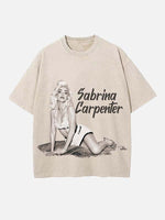 Sabrina Carpenter Print Round Neck T-shirt