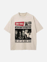 GUNS N' ROSES Print Round Neck T-shirt
