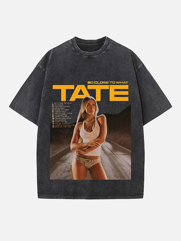 Tate McRae Print Round Neck T-shirt