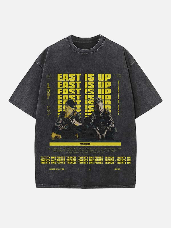 Twenty One Pilots Print Round Neck T-shirt