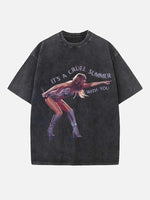 Taylor Swift Print Round Neck T-shirt