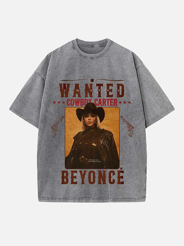 Beyoncé Print Round Neck T-shirt
