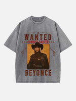 Beyoncé Print Round Neck T-shirt