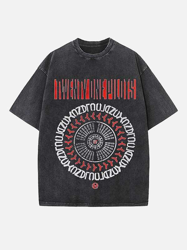 Twenty One Pilots Print Round Neck T-shirt