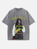 Billie Eilish Print Round Neck T-shirt